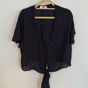 Buddylove cropped black top